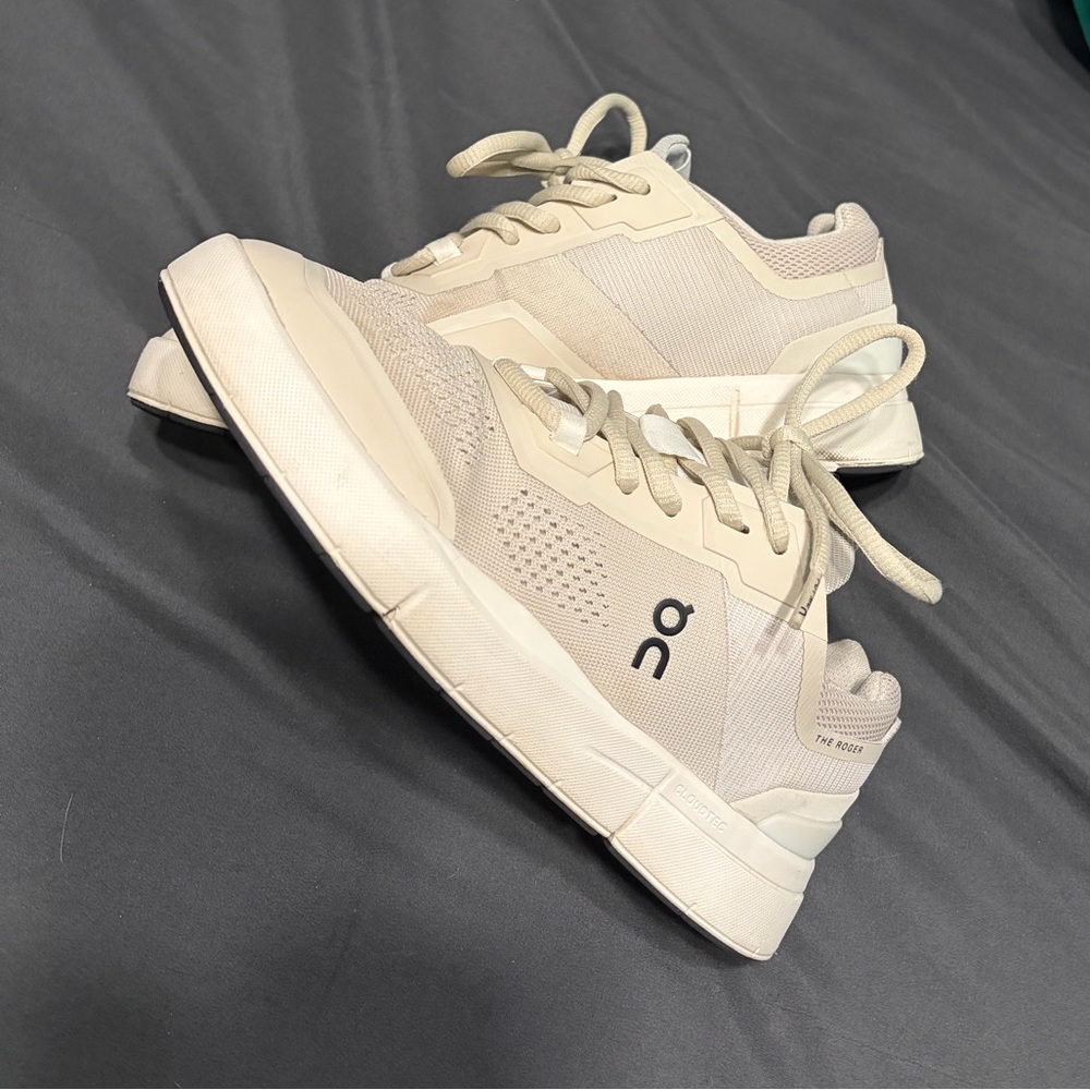 On Running Women’s Cream Lace-Up Sneakers